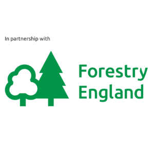 In Partnership with Forestry England – Official Forestry England logo showcasing collaboration with Symonds Yat Rock Cafe