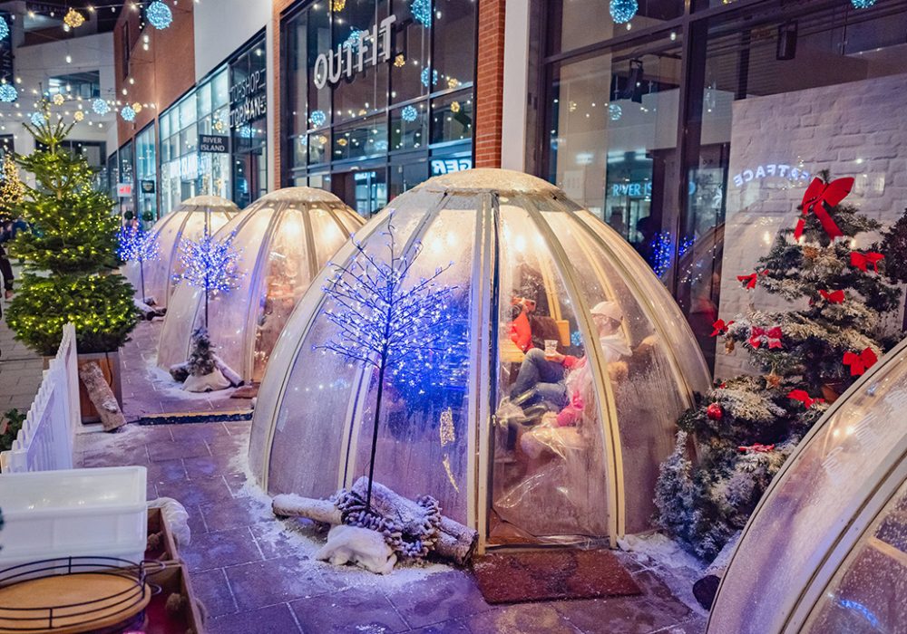 christmas events with the coffee cart - our christmas igloos in old market hereford